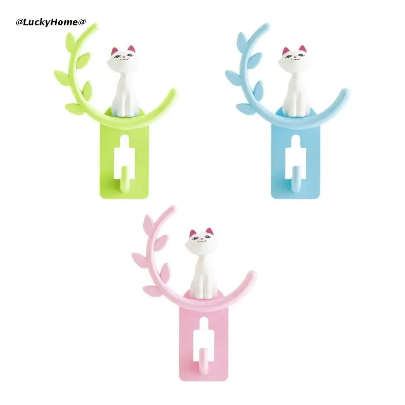 

11UA Cartoon Wall Hook Wall Mounted Coat Rack Handbag Hanging Hanger Hooks