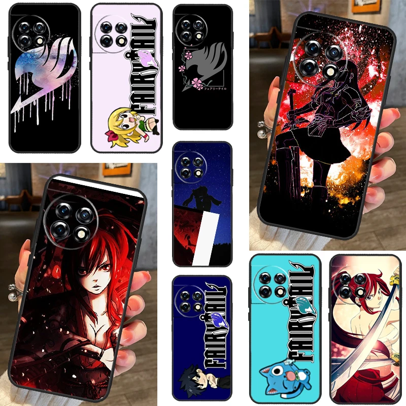 Чехол Erza серый Люси Фея хвост аниме для OnePlus 11 10 9 8 Ace Pro 11R 9RT 10T 8T OnePlus Nord N20 N10 2T CE 2 Lite