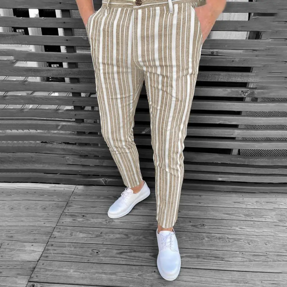 

Mens Trousers Pencil Pants Skinny Stretch Slim Trousers Mens Casual Pant Striped Trousers Mens Pants Spring Autumn Pencil Pants