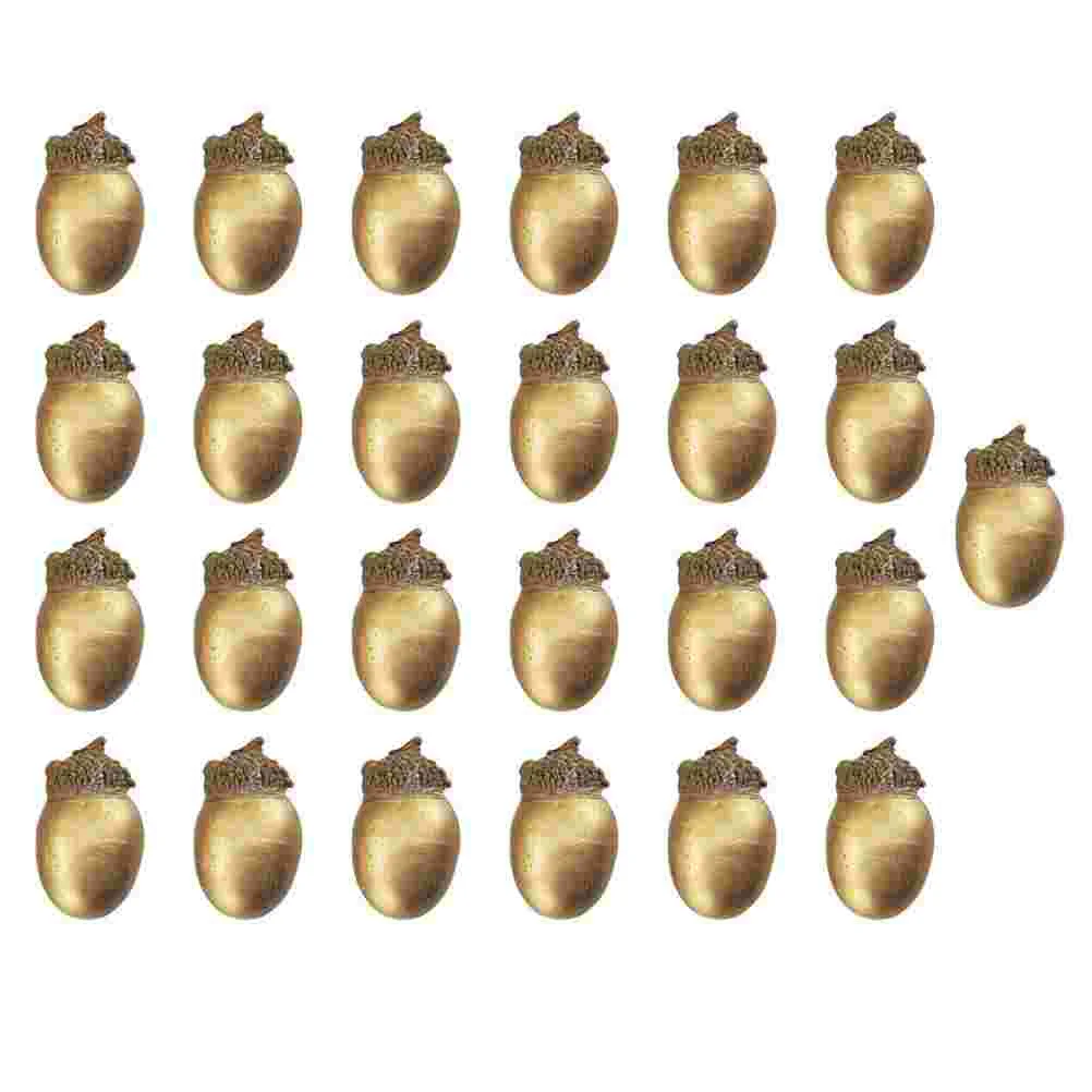 25 шт. золотые желуди имитация каштанов декор для рождественской вечеринки
