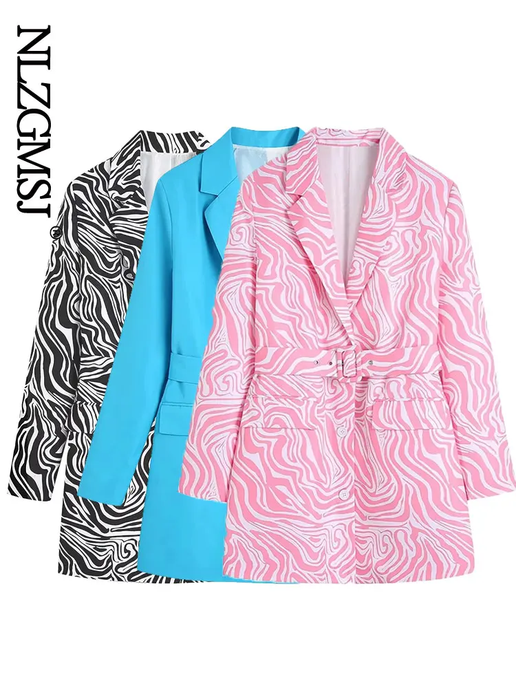 

Модный женский Блейзер Nlzgmsj 2022, повседневный Блейзер, женская одежда, офисная одежда, женские блейзеры, Женский Тонкий Блейзер с поясом 2022