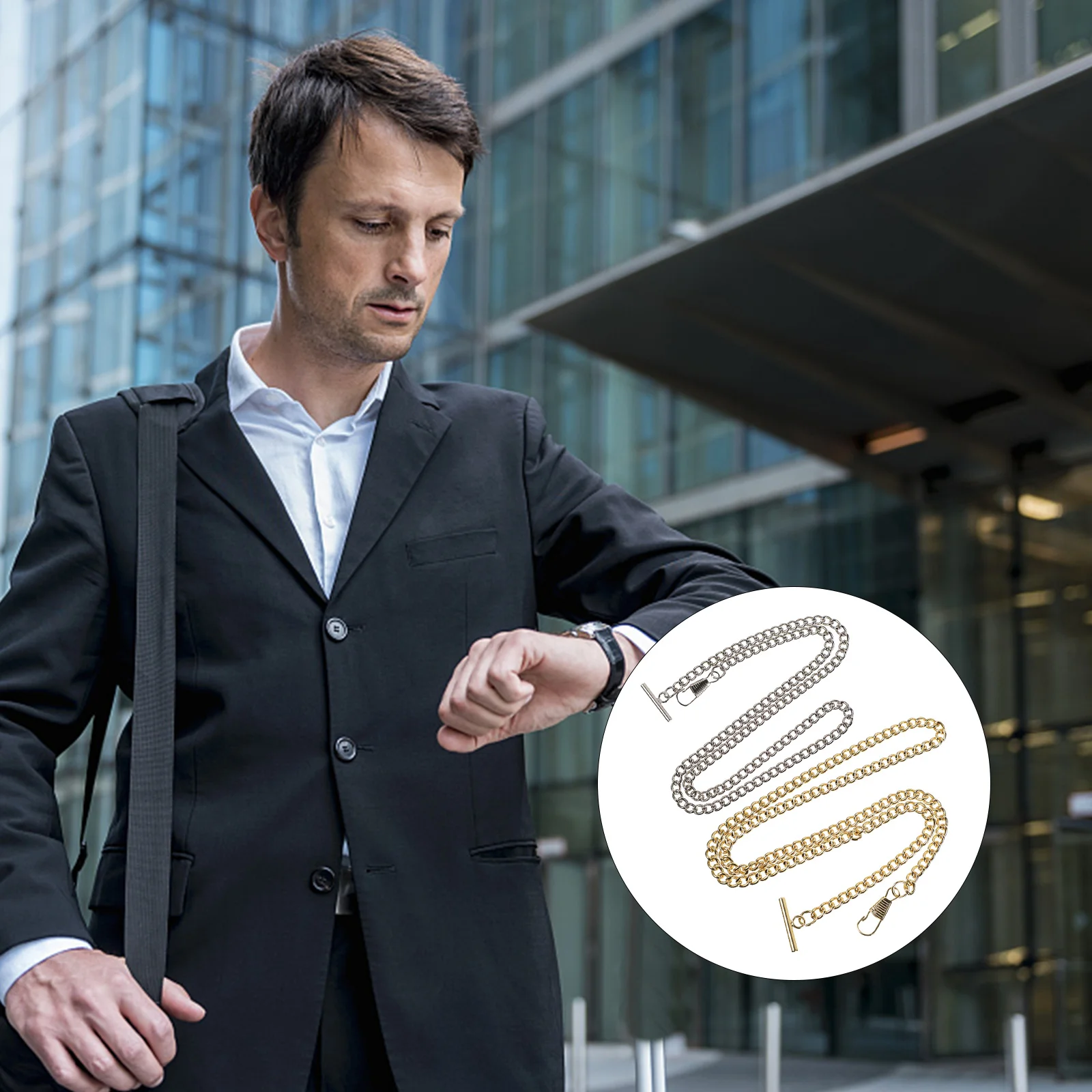 

2 шт., прочная цепь для карманных часов