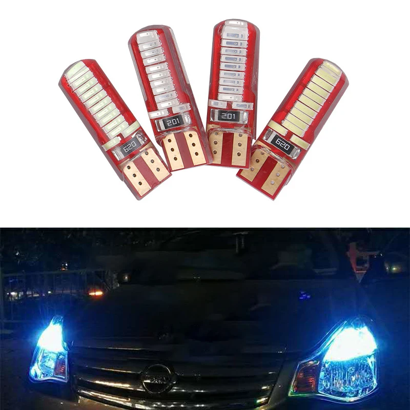 

Автомобильные светодиодсветодиодный лампы T10 W5W 4014 24SMD Canbus без ошибок, 1 шт., для габаритных огней 168 192 194 2825 12 В