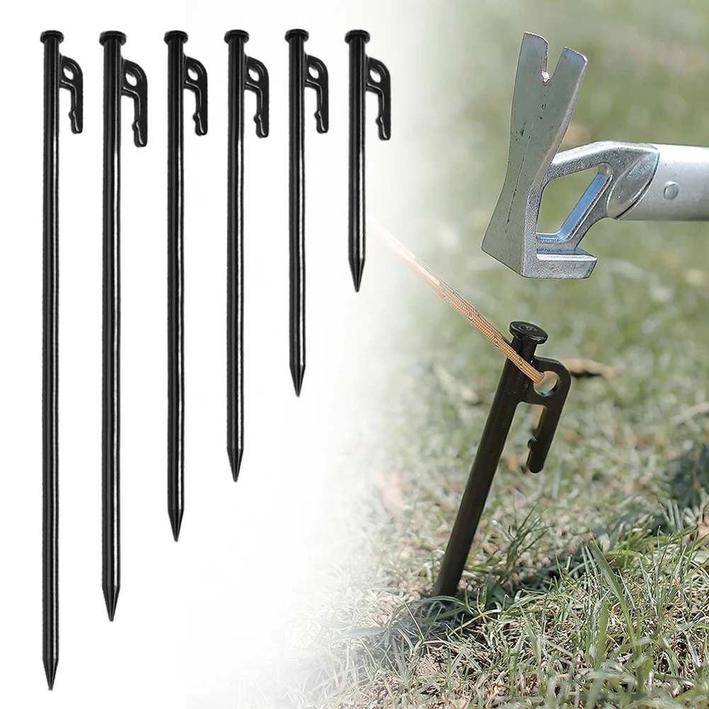 

15/20/25/30/35/40cm Steel Metal Tent Beach Canopy Camping Stakes Tent Pegs Garden Stakes Ground Nail Heavy Duty