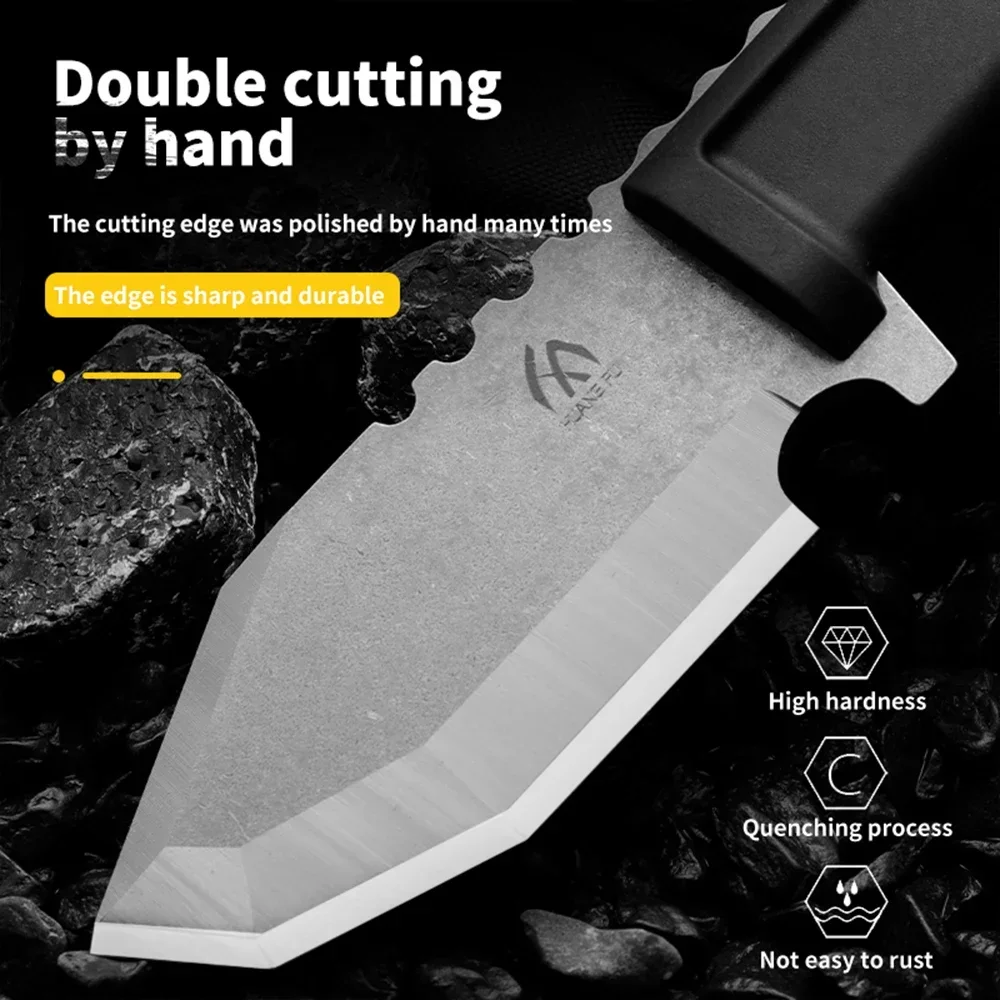 HUANGFU Высококачественный уличный нож из стали с фиксированным лезвием N690 для