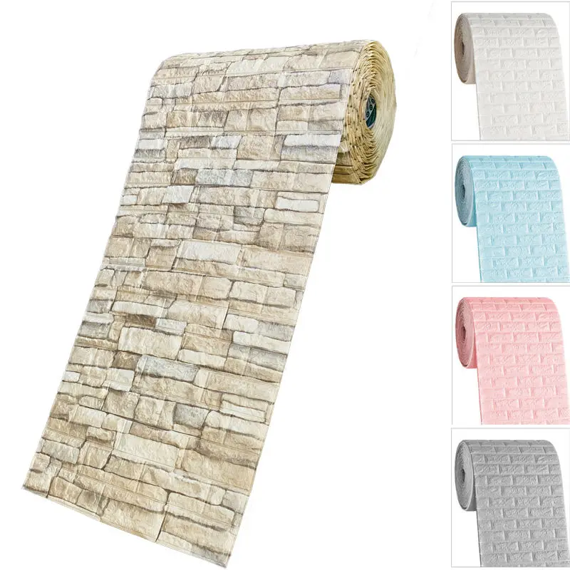 

3M 3D Wall Stickers Self Adhesive Foam Panels Home Decor Living Room House Decoration Bathroom Brick Sticker