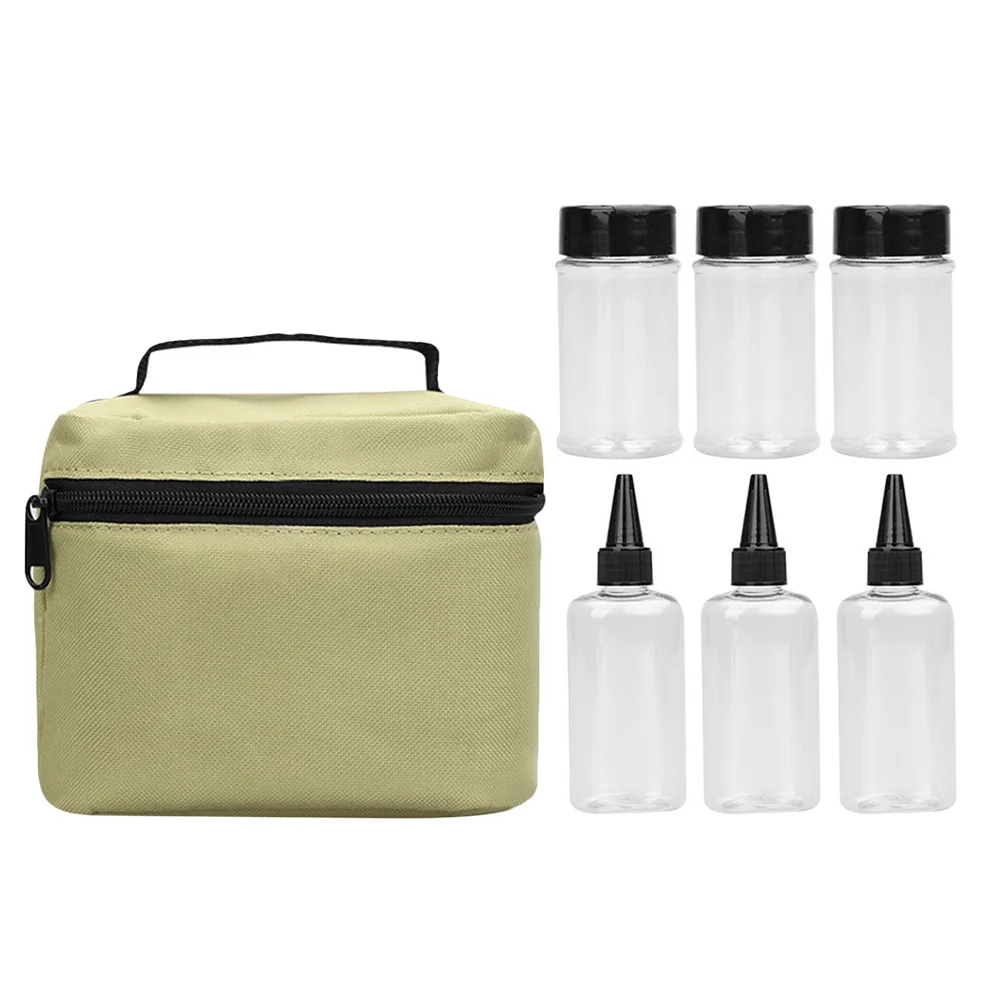 

Camping Plate Set Storage Bag Containers Plastic Bags Stand Portable Spice Jars Box Outdoor