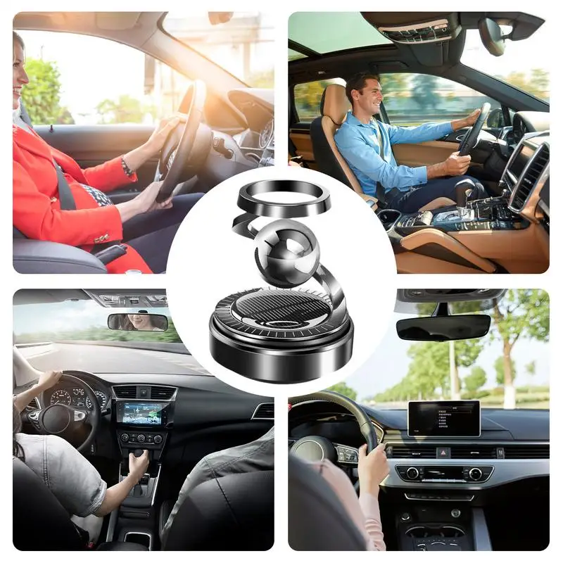 Солнечный автомобильный освежитель воздуха вращающийся диффузор с ароматами