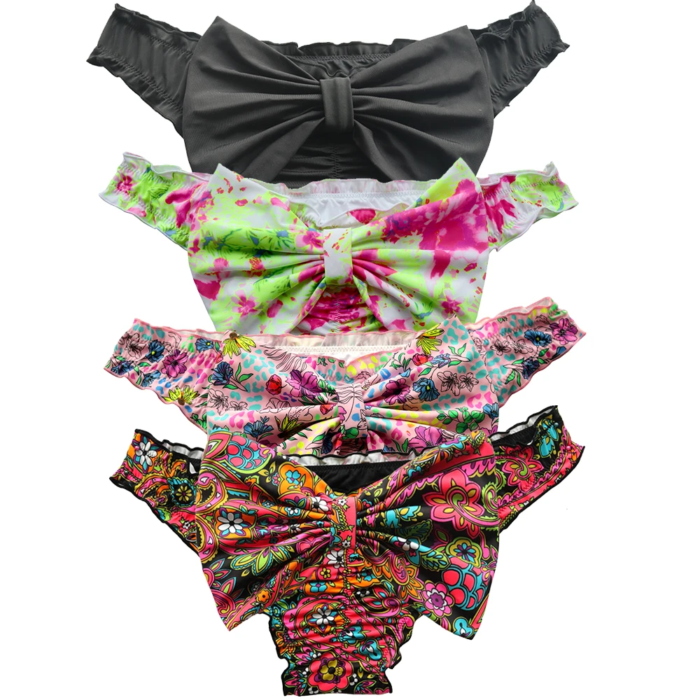 Sexy Bikinis Swimsuit Plus Size swim suit Brazilian Bottoms Cheeky Women Bikini Bottom Biquini Bow Swimwear Bathing Suit