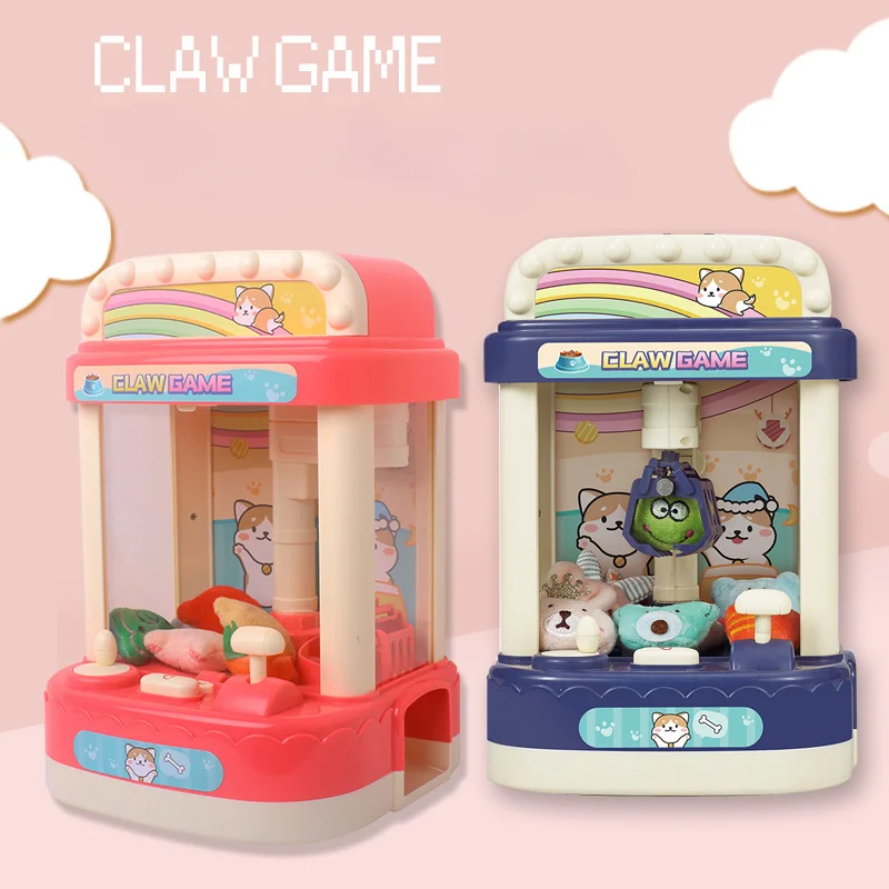 

Children's fun puzzle grab doll machine lighting music parent-child interaction baby grab candy machine clip doll toys