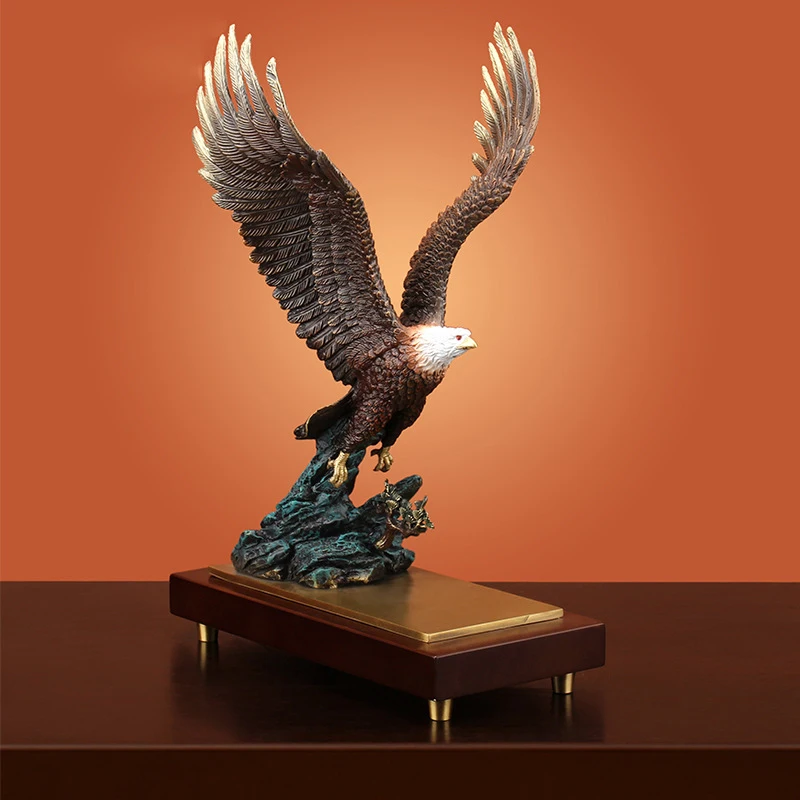 

high grade Auspicious Good Omens Wealth Good luck American Eagle Arabian Eagle HOME SHOP BAR CLUB decoration bronze Sculpture
