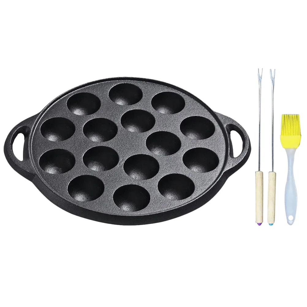 

Pan Escargot Plate Snail Dish Takoyaki Baking Oyster Iron Serving Cast Compartment Platter Tray Maker Mushroom Grill Shell Egg