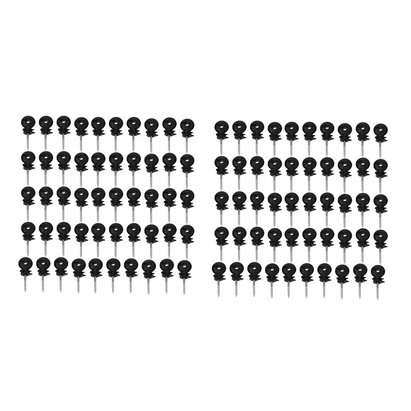 100Pcs Electric Fence Offset Ring Insulator Fencing Screw In Posts Wire Safe Agricultural Garden Supplies Accessories