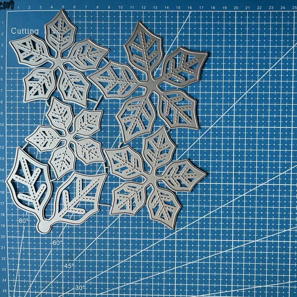 Металлические штампы Lucky Goddess Многослойные пуансеттии