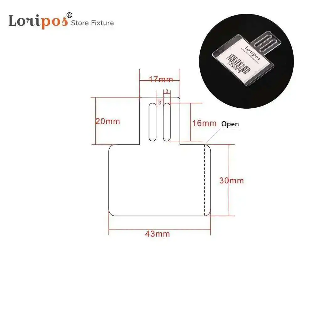 

Прозрачный пластиковый чехол для этикеток Loripos