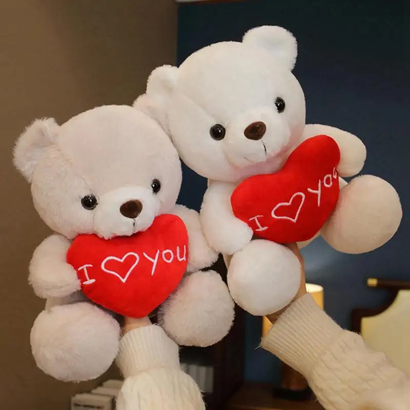 

Плюшевый медведь на День святого Валентина, плюшевая игрушка, признание, любящее сердце, обнимающий медведь, мягкая кукла для подруги, подар...