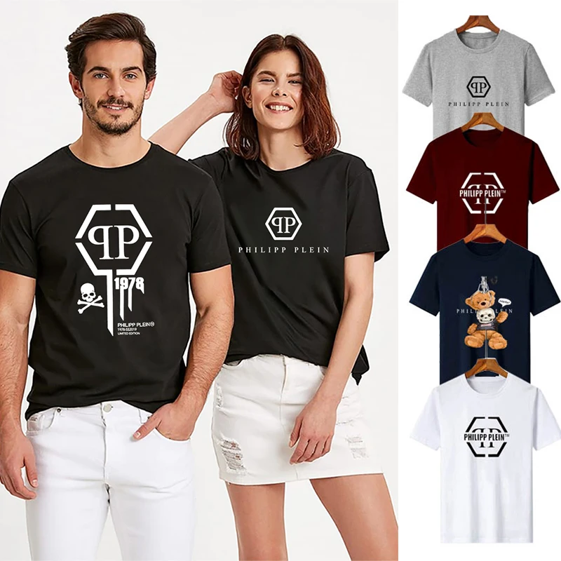 

2023 Men Women Fashion Luxury Cotton T-shirt Couple Summer Short Sleeve O Neck Tops Printing Graphic Casual Sports Brand Shirts