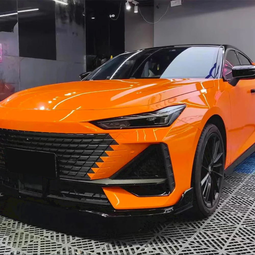 

Глянцевая Оранжевая Пленка Для Оклейки Авто, Виниловая Наклейка Из ПЭТ, Устойчивая К Царапинам, Водонепроницаемая