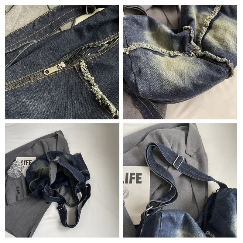 Женская джинсовая сумка Tie-dye новая женская сумка-мессенджер ковбойская