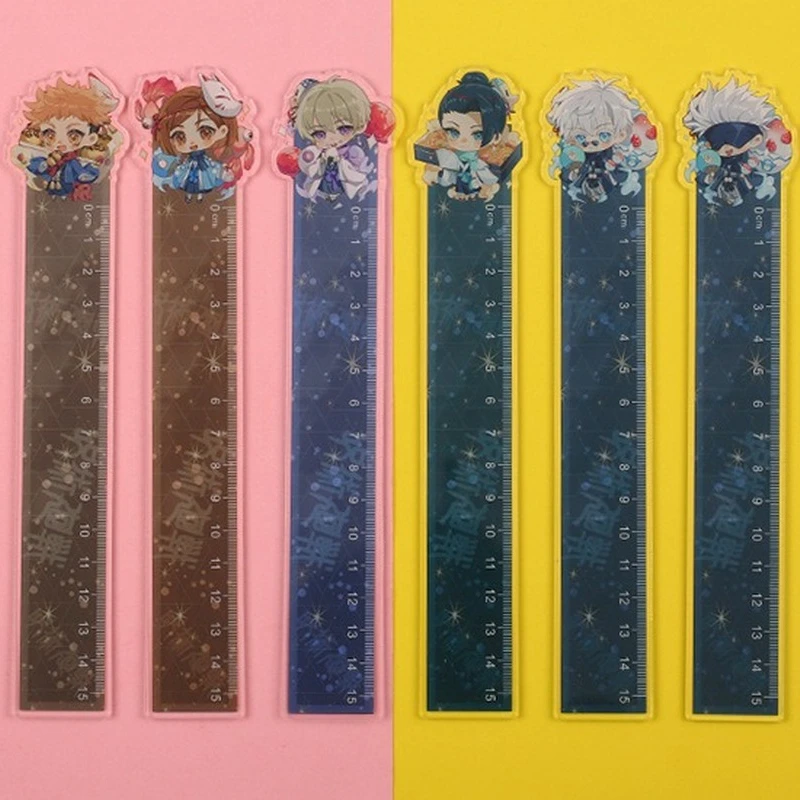 

Мультяшные линейки юютсу касин кавайные годзо Сатору канцелярские товары прямая Линейка чертежные принадлежности для обучения студентов ...