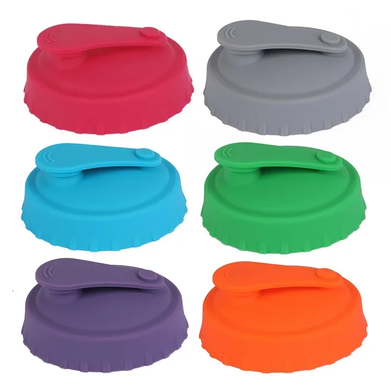

1Pc Leak-proof Sealing Bottle Cap Soda Saver Beverage Stopper Reusable Beer Can Caps Beverage Can Covers Silicone Can Lids