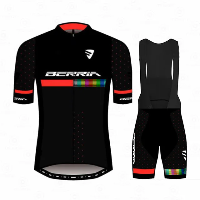 

2022 BERRIA Team Cycling Kit summer Cycling Clothing set Bike uniform MTB Sports Jersey Culotte Ropa Ciclismo Bicycle Clothes