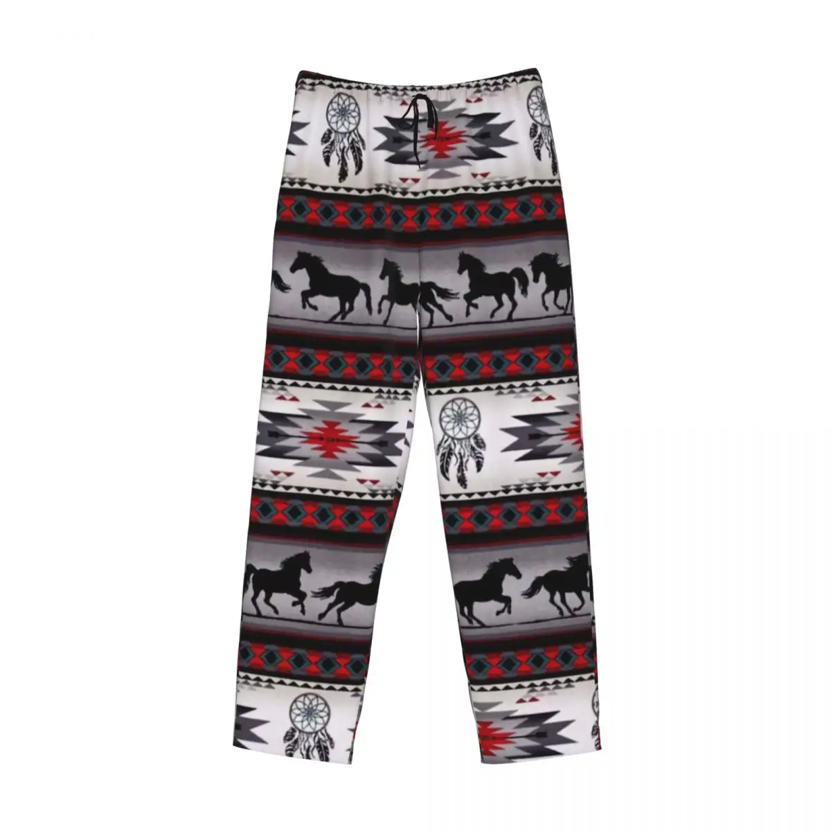 Мужские пижамные штаны Navajo Aztec с принтом лошади одежда для сна карманами