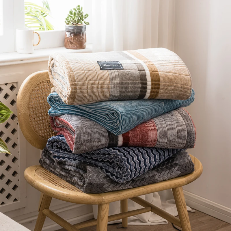 

Flannel Blankets for Beds Soft Warm Coral Throw sofa cover All Season Warm