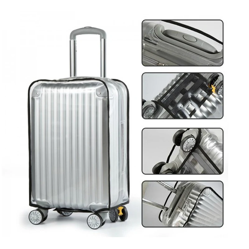 Transparent PVC Luggage Cover Waterproof Trolley Suitcase Dust Cover Dustproof Travel Accessories
