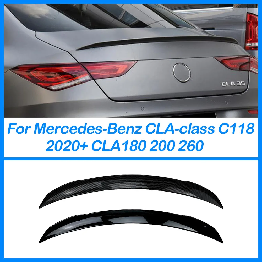 

For Mercedes-Benz CLA-class C118 2020-21 CLA180 200 260 Black ABS Tail Spoiler Top Wing Exterior Modification Replacement Parts