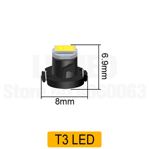 10 шт., Автомобильные светодиодные лампы T3 T4.2 T4.7 T5, 1 светодиод s 2835 5050 SMD