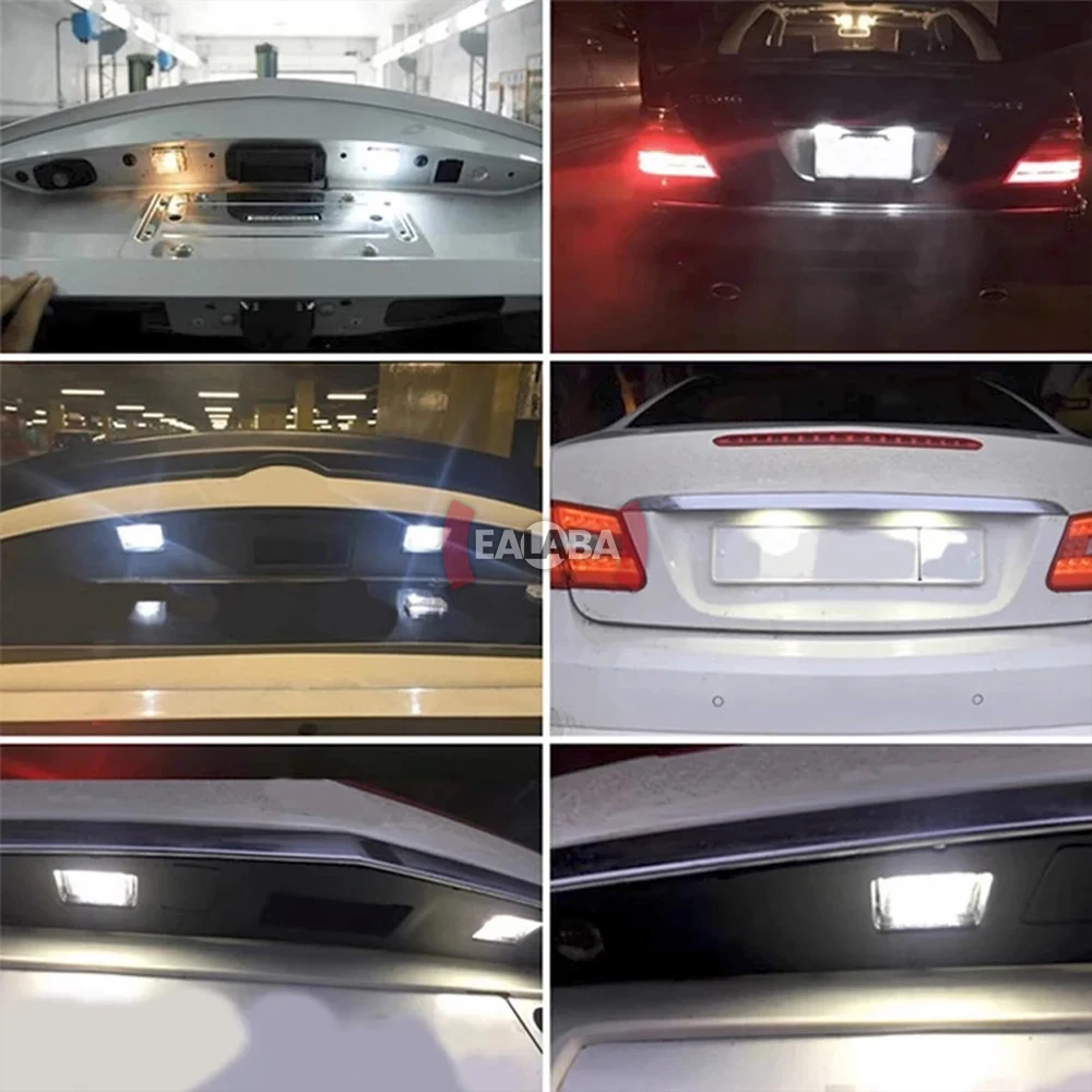 Для Mercedes Benz W204 W205 W212 W216 W218 W221 CLA W222 W231 W166 R172 C117 2x освещение номерного знака