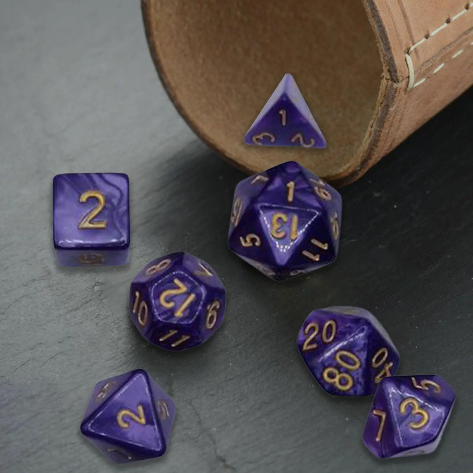 

7x Polyhedral Dices Role Playing Games for Math Teaching Game Table Games