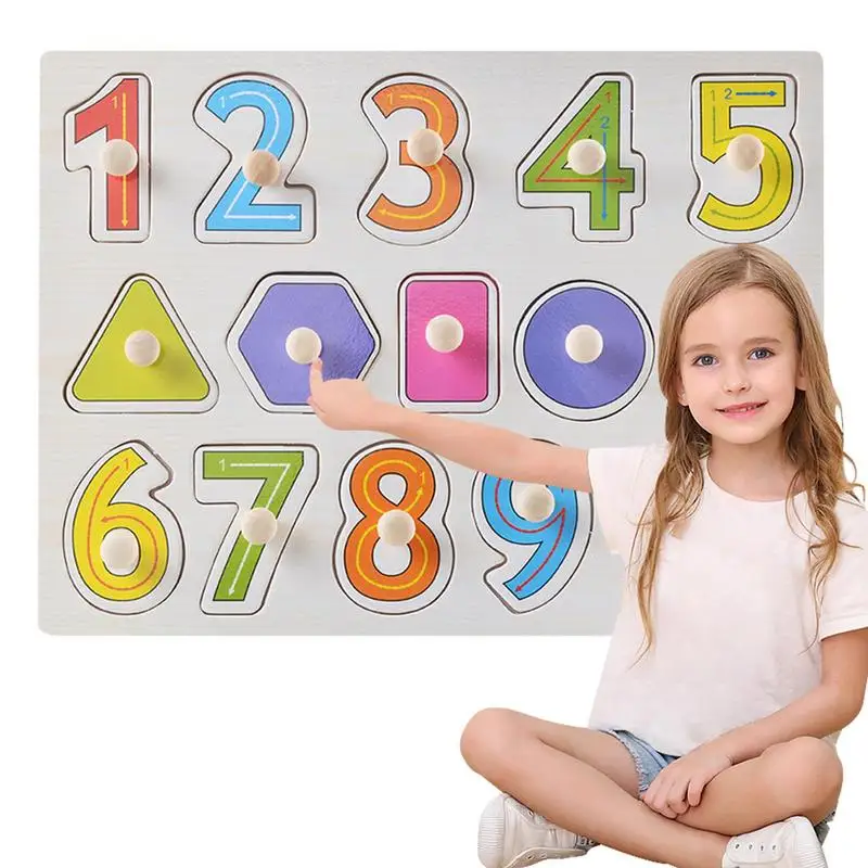 

Preschool Peg Puzzle Toy Wooden Peg Jigsaw Toy For Preschool Children 1-2 Pre-Kindergarten Toys For Kindergarten Children's
