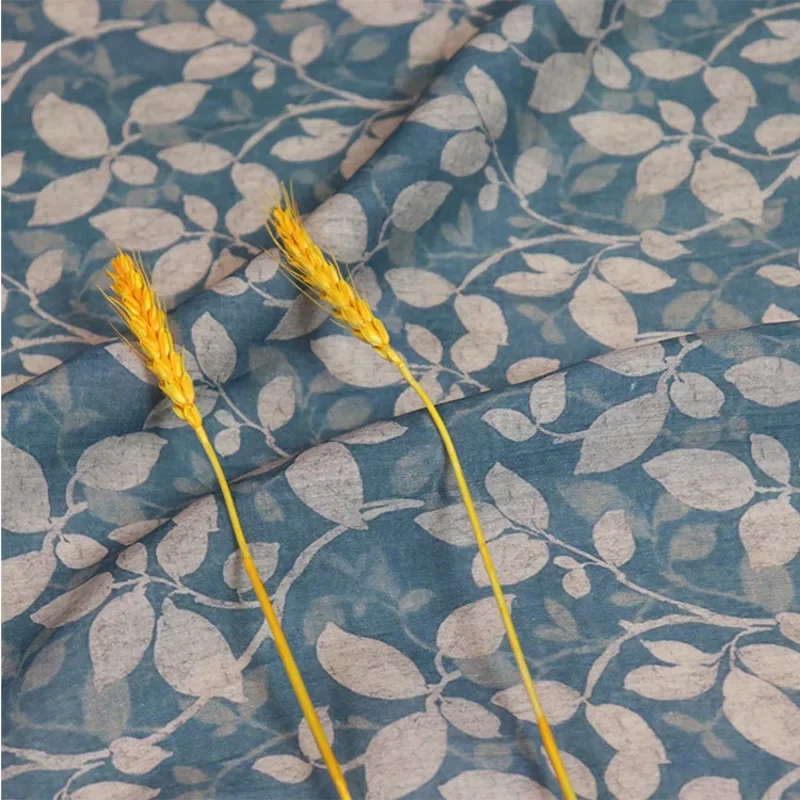 Высококачественная натуральная чистая рами льняная ткань с цифровым принтом