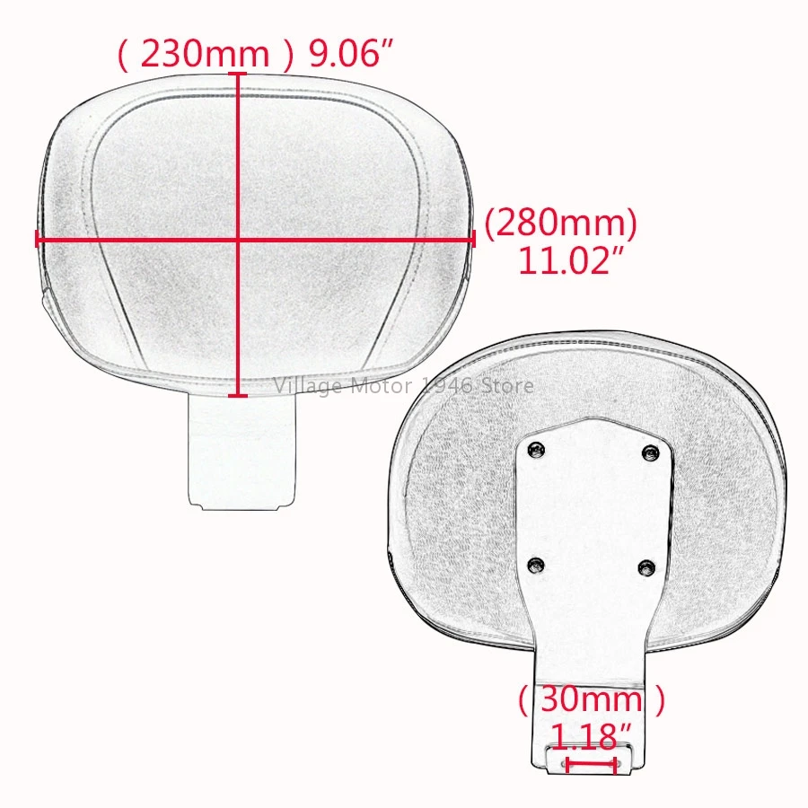 Новинка черные кожаные аксессуары для передней части мотоцикла спинки водителя