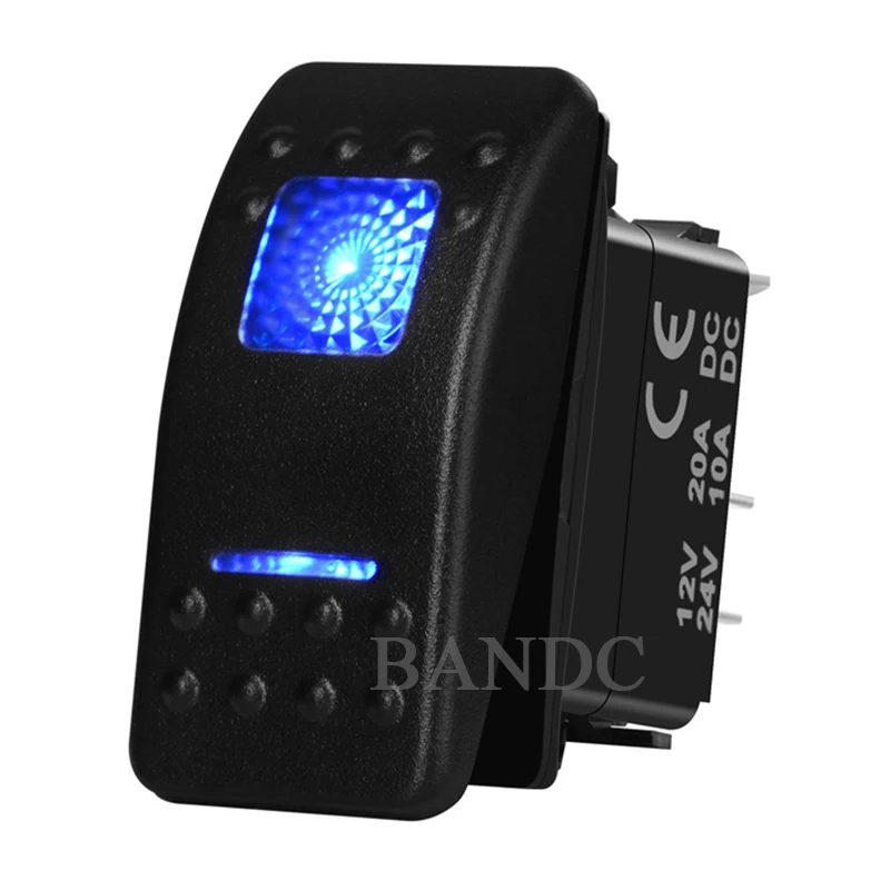 

Синяя светодиодная панель 12 В, светодиодные противотуманные фары, клавишный переключатель, 5-контактный ВКЛ./ВЫКЛ., 3-позиционный переключатель для автомобиля, лодки, морской яхты, 12 В/20 А