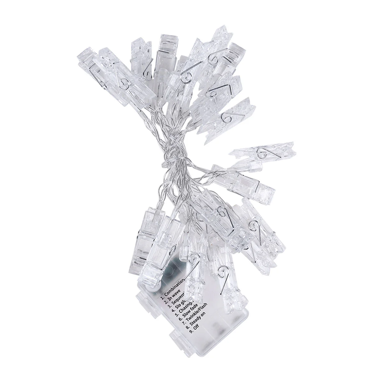 BZ1202 8-режимные гирлянды с фотоклипом 20 светодиодных гирлянд сказочный светильник