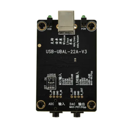 Фото Звуковая карта USB ASIOS с частотой 192 кГц для воспроизведения и записи, бездрайверный конвертер для мобильных телефонов в Raspberry Pi, измерительная карта №4