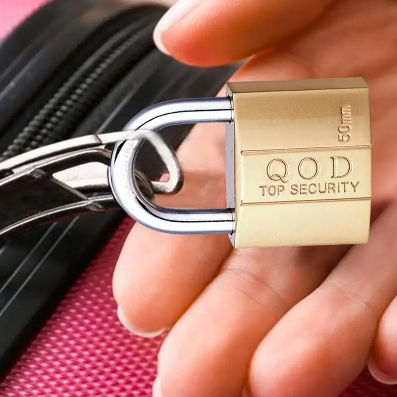 Замок с ключом маленький металлический замок для хранения багажа высокой