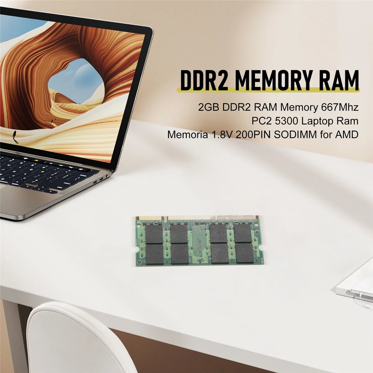 Оперативная память DDR2 2 Гб 667 МГц PC2 5300 ОЗУ для ноутбука 1 8 в контактов SODIMM AMD