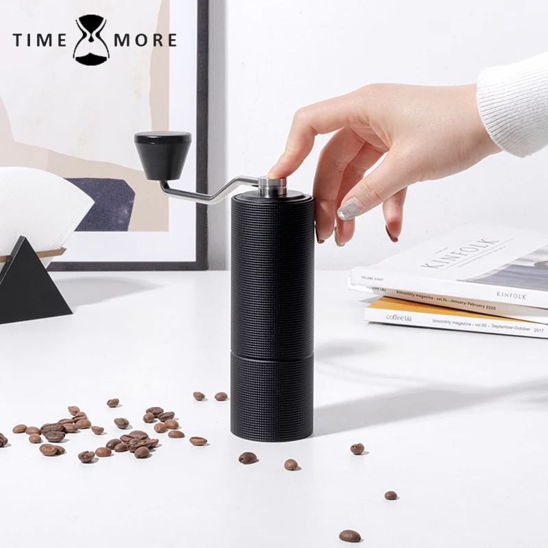 

Ручная алюминиевая кофемолка Timemore, измельчитель из нержавеющей стали цвета каштана C3