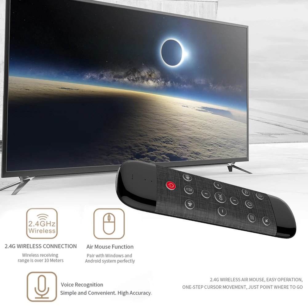 

Умный пульт дистанционного управления 2,4G Wifi голосовой контроллер с мини-клавиатурой тачпадом двусторонний гироскоп для Android/Windows TV BOX