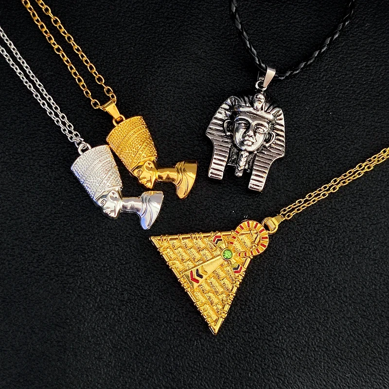 Цепочка с подвеской в виде египетской королевы Nefertiti для женщин и мужчин цвет
