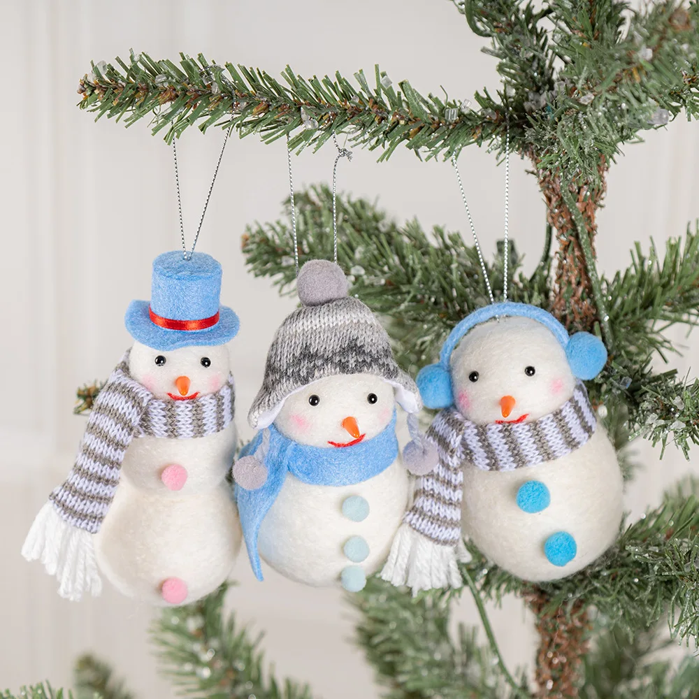 

Рождественский подарок, кукла из шерсти и войлока, снеговик, маленький подарок, украшение для рождественской елки, кулон, подарки