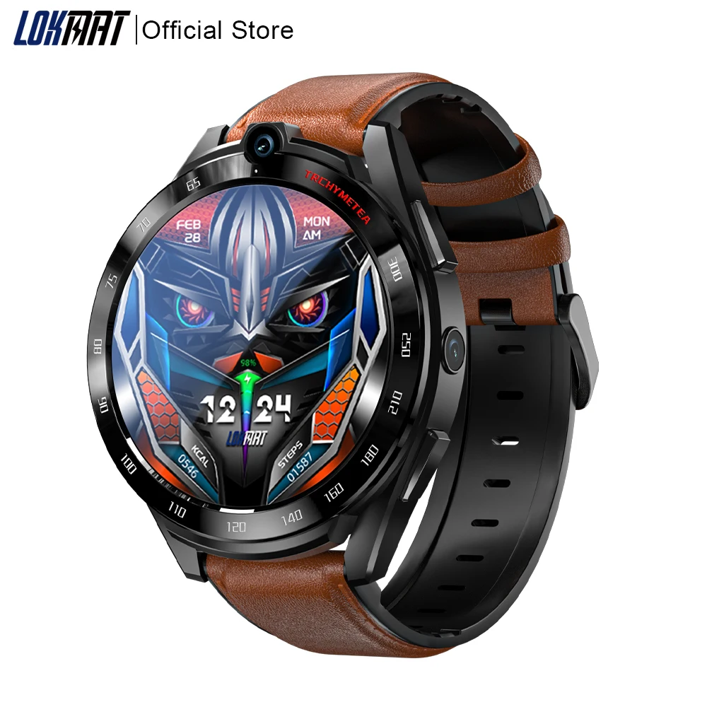 LOKMAT APPLLP 4 PRO Android Смарт часы телефон Wifi GPS мужские монитор сердечного ритма 6G + 128G