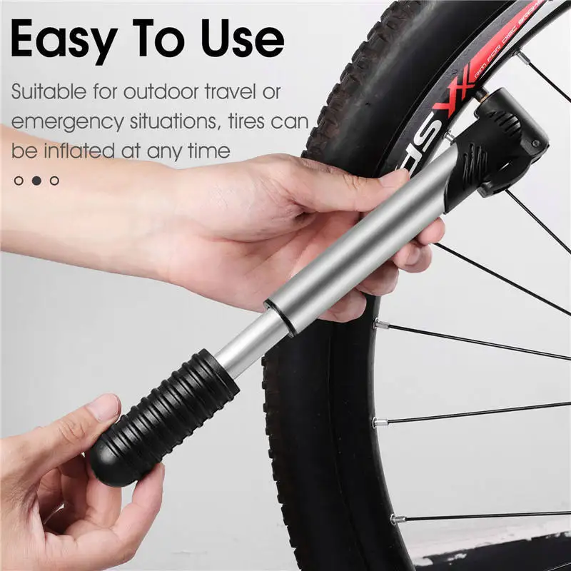 

Portable Bicycle Mountain Bike Inflatable Cylinder Balloon Football Basketball Manual High Pressure Mini Inflator