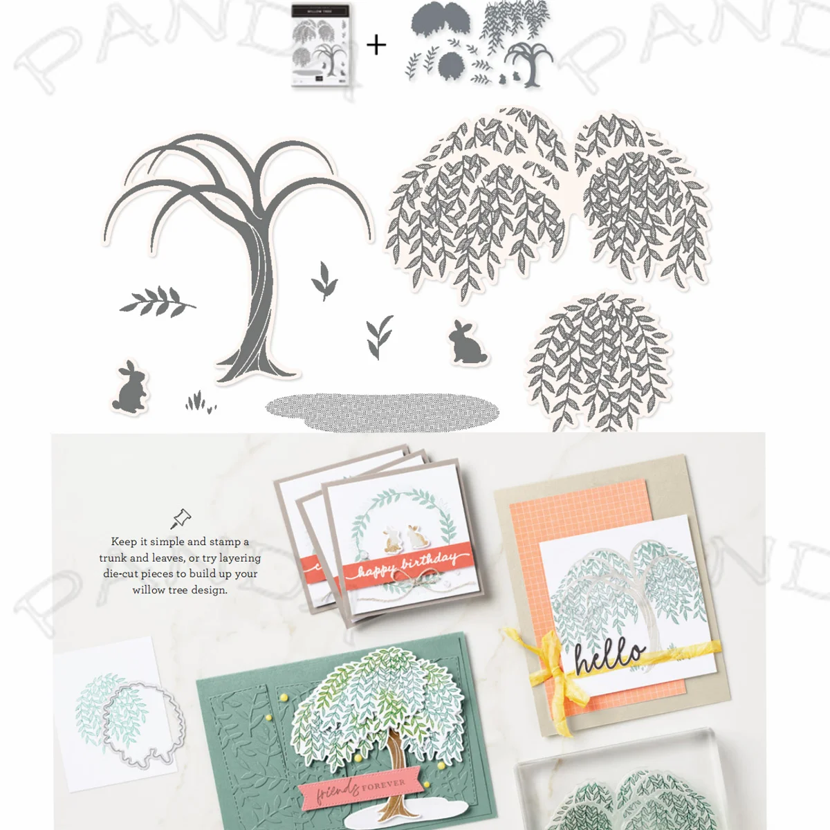 

WILLOW TREE Clear Stamps Die Scrapboking Metal Cutting Dies Craft Embossing Make Paper Template Decoration DIY 2022 Arrival