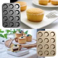 muffin cup cake bakeware cupcake tools non stick steel mold egg tart baking tray dish muffin cake mould round biscuit pan