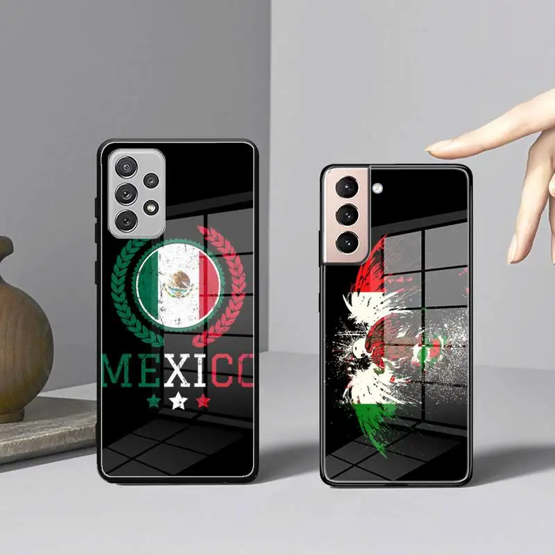 Чехол для телефона с мексиканским флагом из закаленного стекла чехол Samsung S22 S21 S20